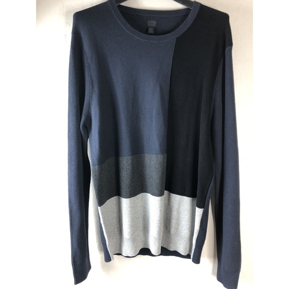 14th & Union Other - 14th & Union Mens XL Geometric ColorBlock Sweater Blue Black Gray